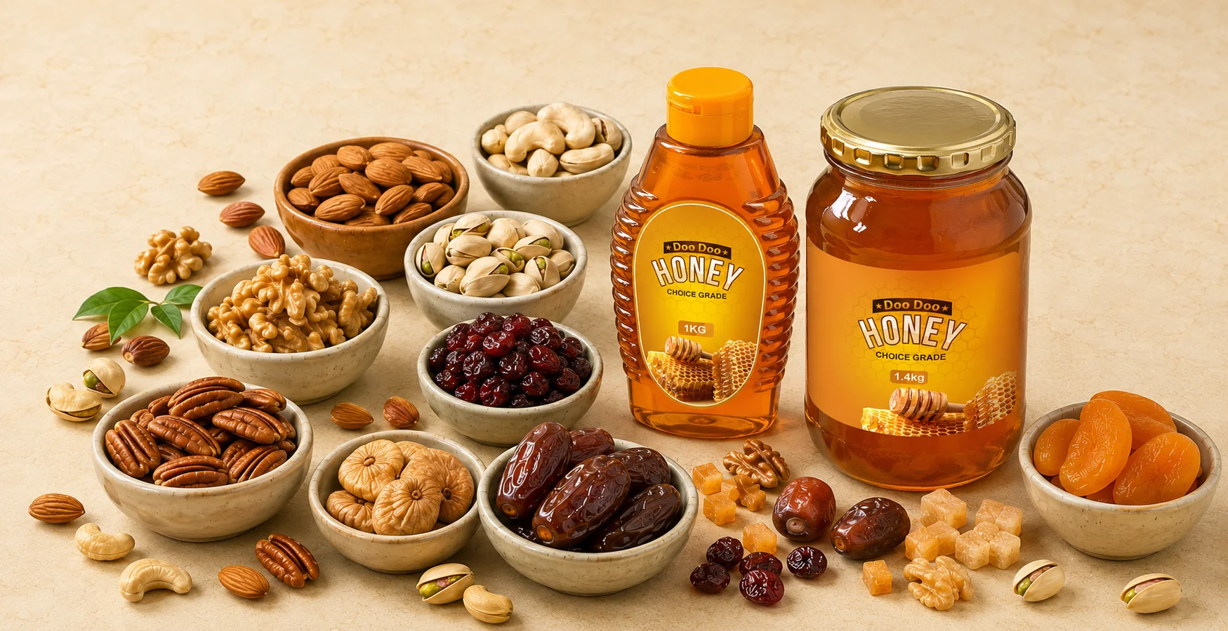 Premium nuts, dried fruit and honey from MyDo Snacks